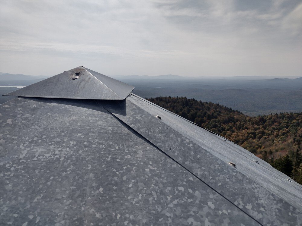 Roof cap and Doug's view