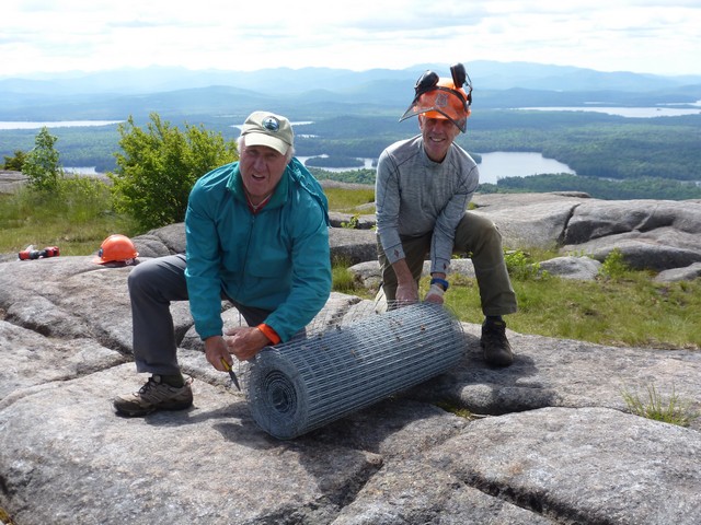 Tom and Jack preparing new fence