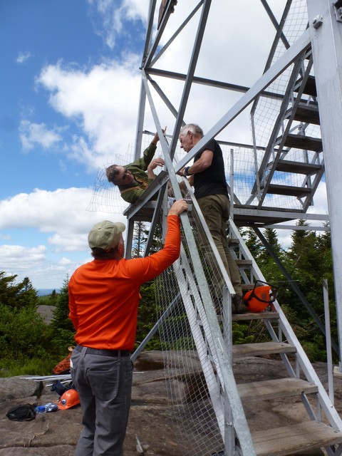 Doug, Jack and Tom installing fence